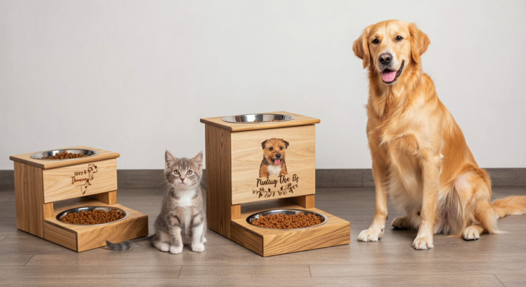 Custom pet feeders for dogs and cats in Madrid Spain